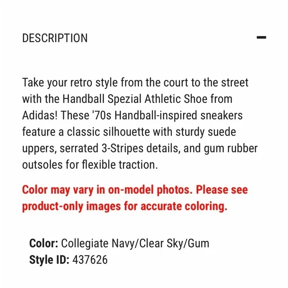 Adidas Spezial Handball Sneakers Men’s 6 Women’s 8 1/2 NWT - Picture 7 of 7